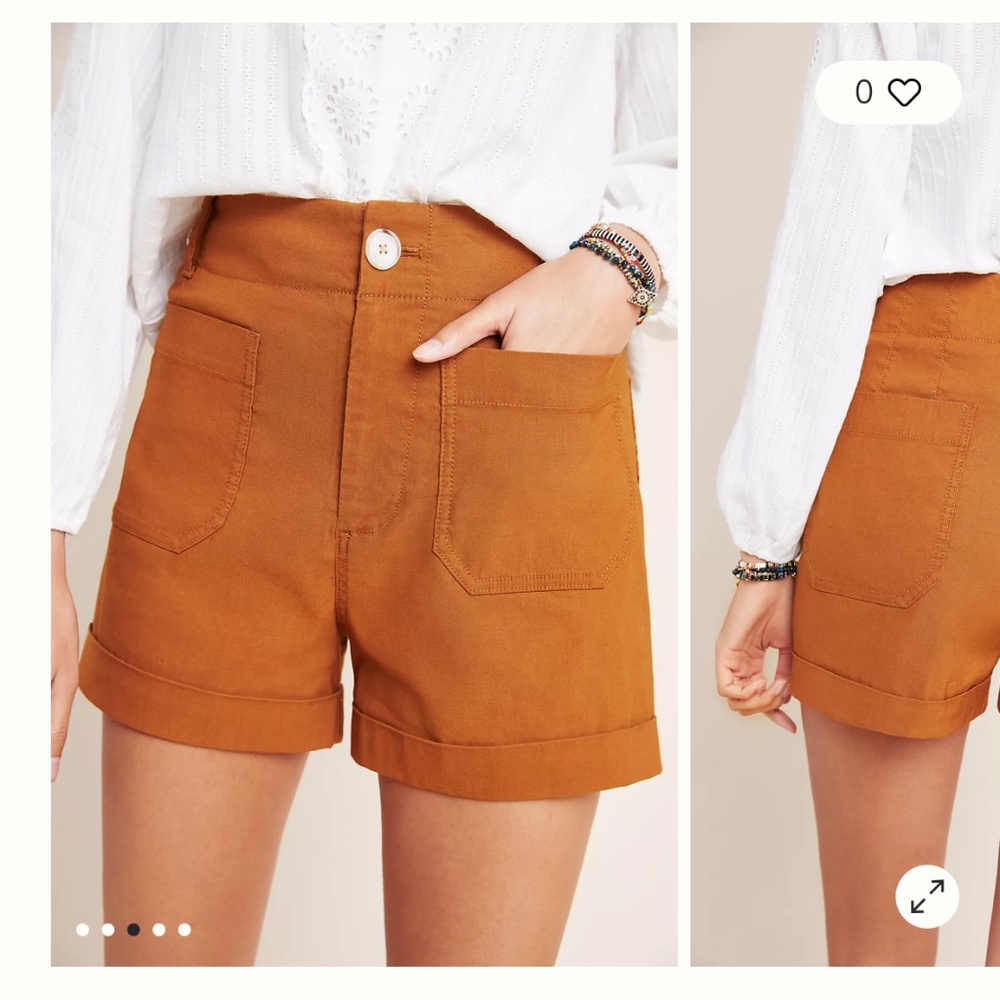 Anthropologie Patch Pocket Shorts - Picture 2 of 8